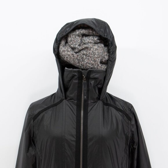 Lolë Jacket Windproof Water Resistant Hooded Pockets Carbon Black - Picture 5 of 7